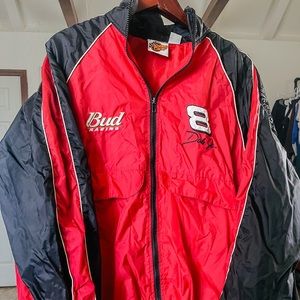 Vintage Dale Earnhardt Jr Windbreaker Jacket Mens Large Red Nylon.